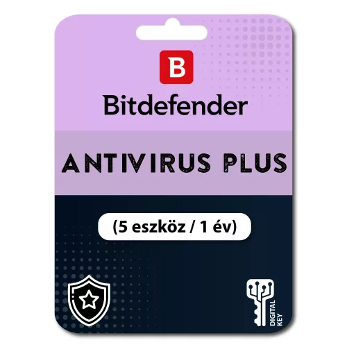 Bitdefender Antivirus Plus (EU) (5 urządzeń / 1 rok)