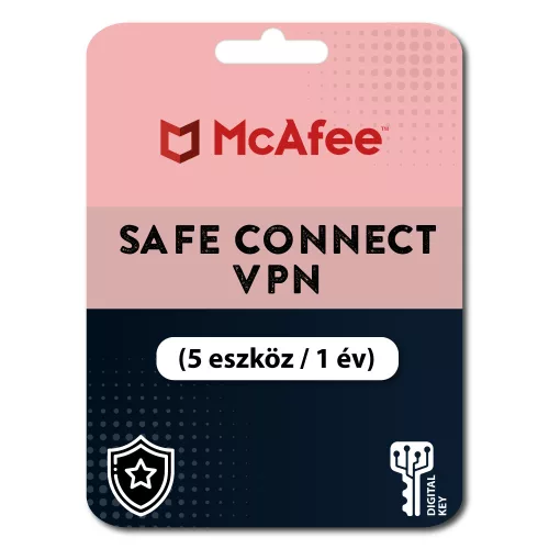 McAfee Safe Connect VPN (5 urządzeń / 1 rok)