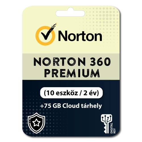 Norton 360 Premium + 75 GB Magazyn w chmurze (10 urządzeń / 2lata)