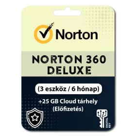   Norton 360 Deluxe + 25 GB Magazyn w chmurze (3 urządzeń / 6 miesięcy) (Subskrypcja)