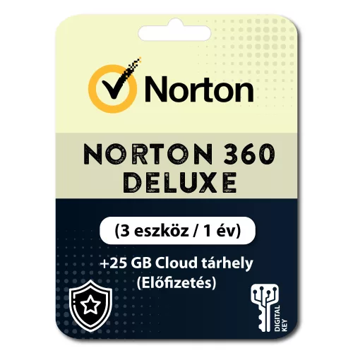 Norton 360 Deluxe + 25 GB Magazyn w chmurze (3 urządzeń / 1 rok) (Subskrypcja)